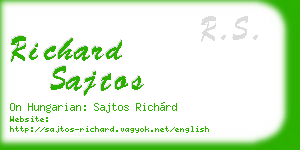 richard sajtos business card