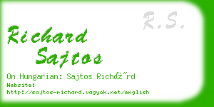 richard sajtos business card